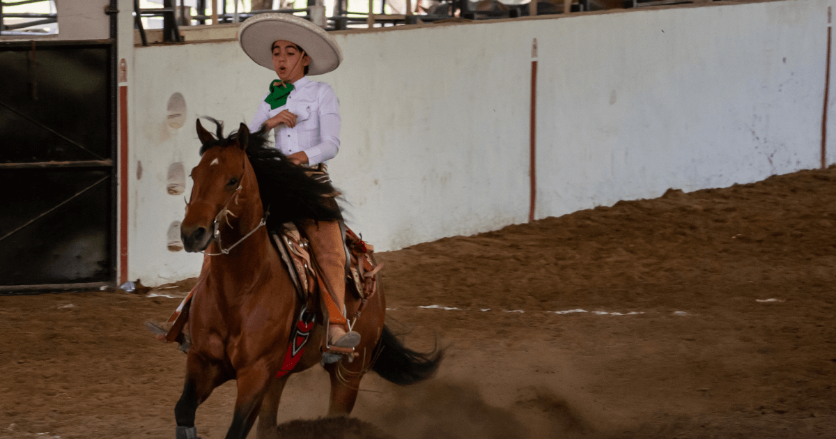 Charro en un lienzo charro hacienda Kancabchen