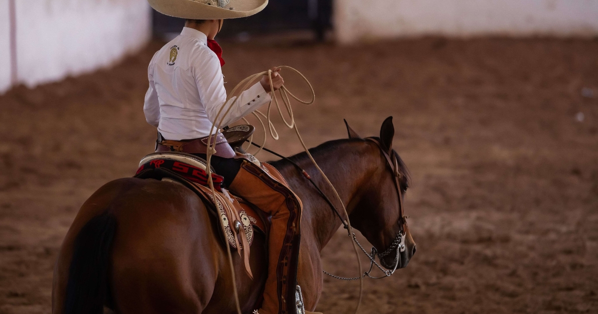 Charro en un lienzo charro hacienda Kancabchen